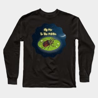 Beetle Fly Me To The Moon Long Sleeve T-Shirt